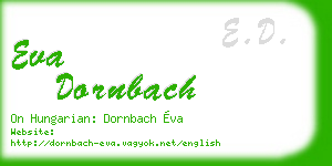 eva dornbach business card